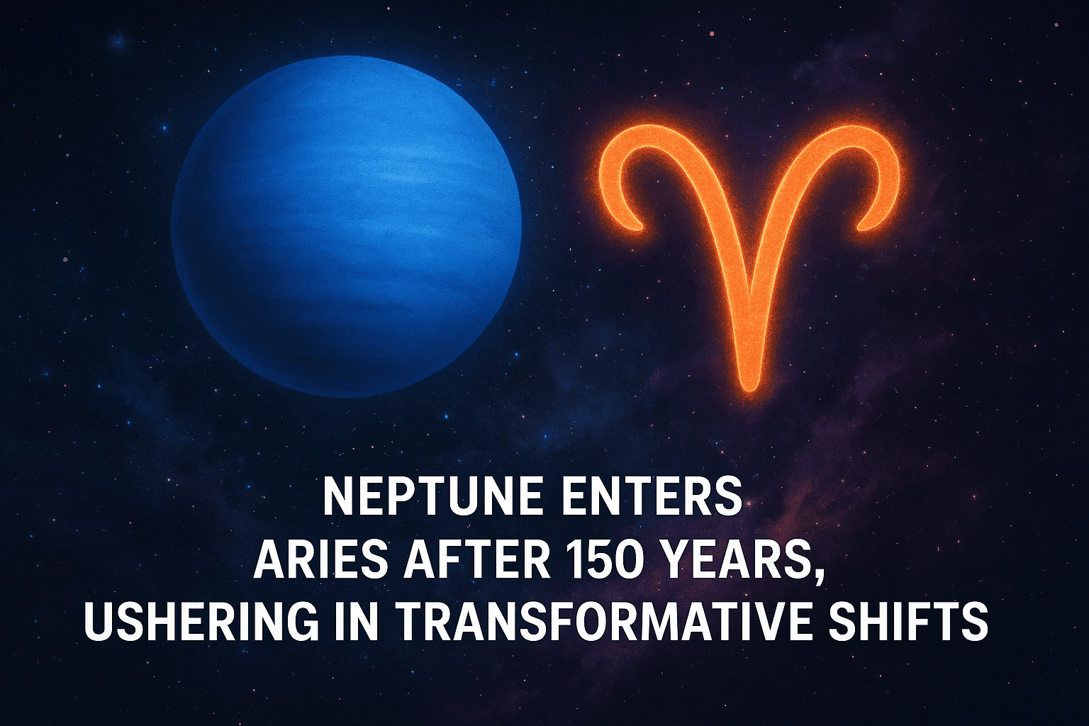 Neptune Enters Aries After 150 Years, Ushering in Transformative Shifts